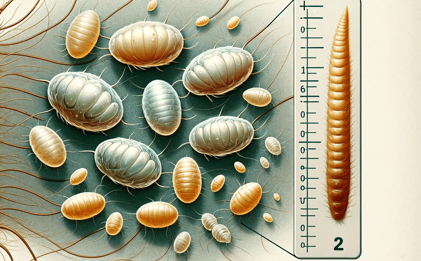 ¿Cuánto miden las liendres? ¿Cuál es su tamaño? - cabezasinpiojos.com